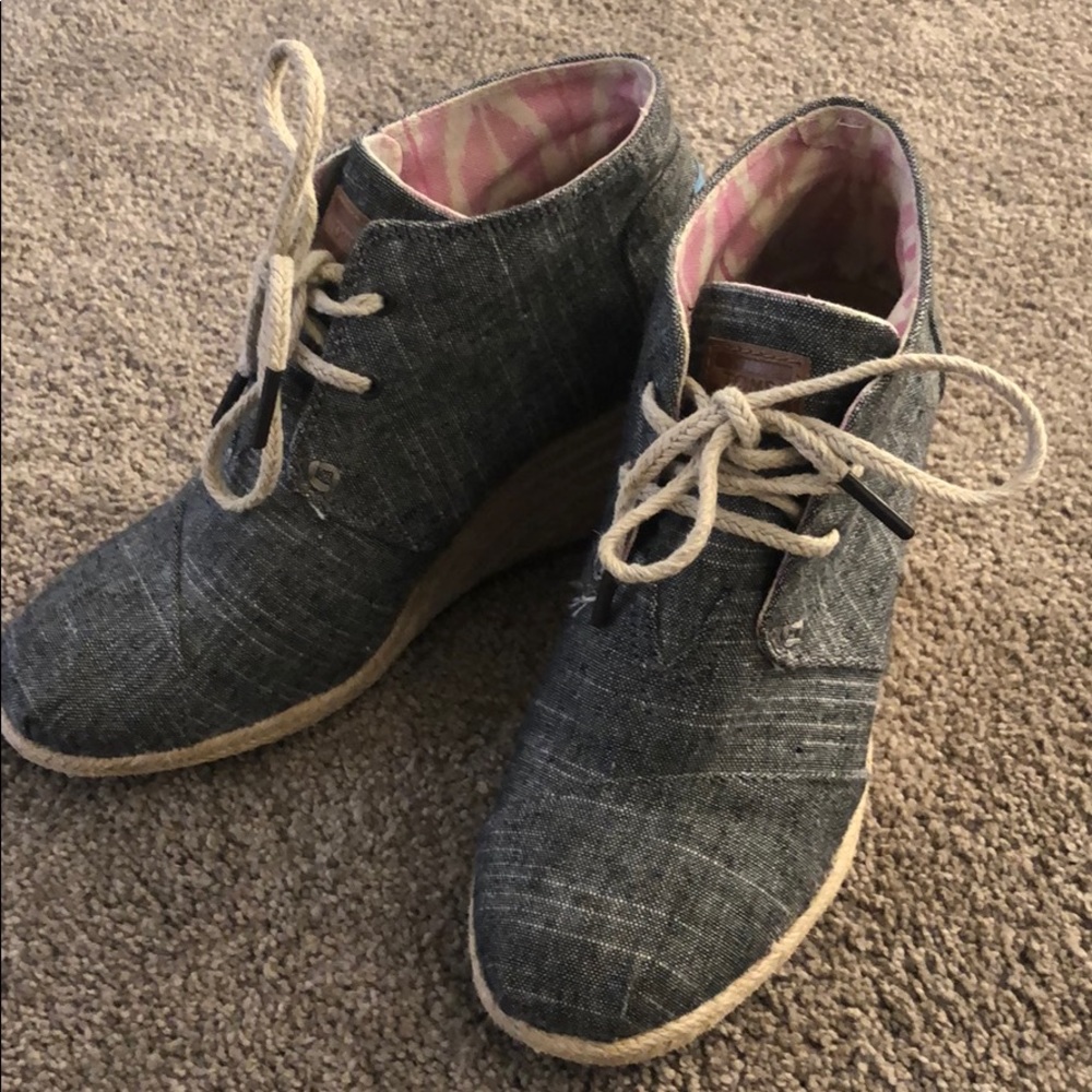 TOMs chambray ankle boots